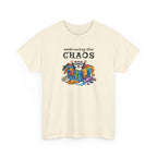 Embracing the Chaos T‑Shirt — Playful Raccoon & Messy Wardrobe Graphic Tee
