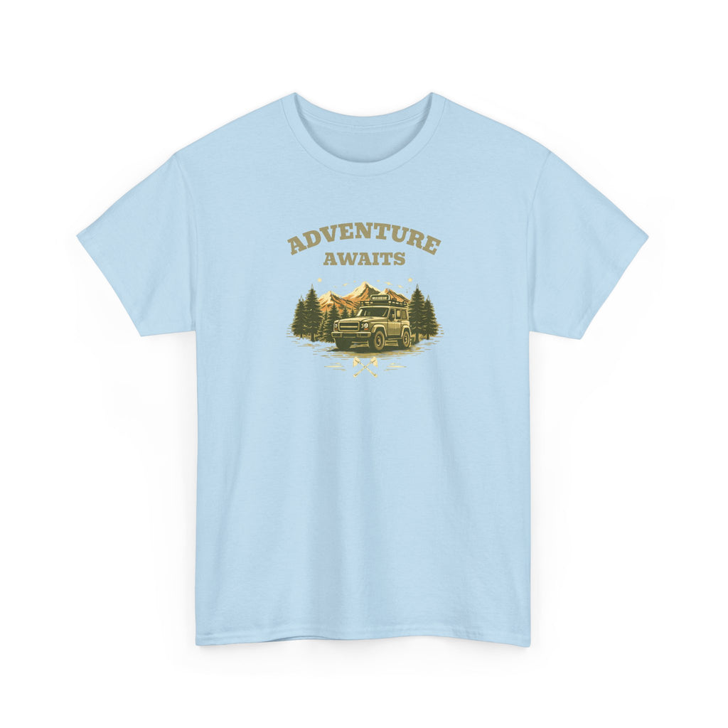 Adventure Awaits T‑Shirt — Vintage Camper Outdoor Graphic Tee