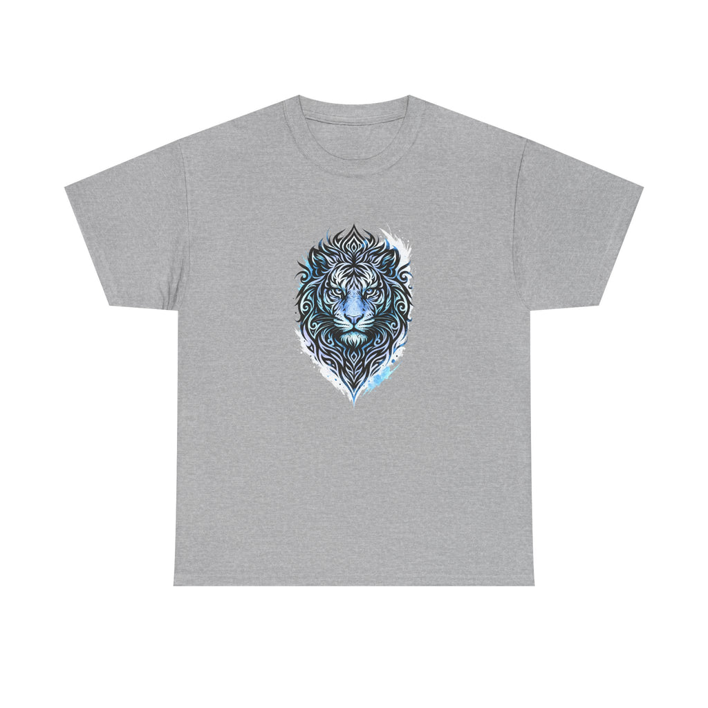 Tiger T-Shirt — Intricate Blue And White Tiger Graphic Tee