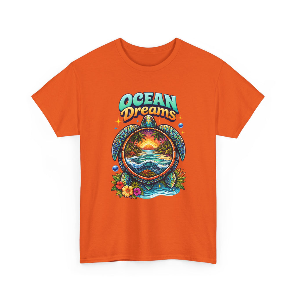 Ocean Dreams T‑Shirt — Tropical Sunset Sea Turtle Graphic Tee