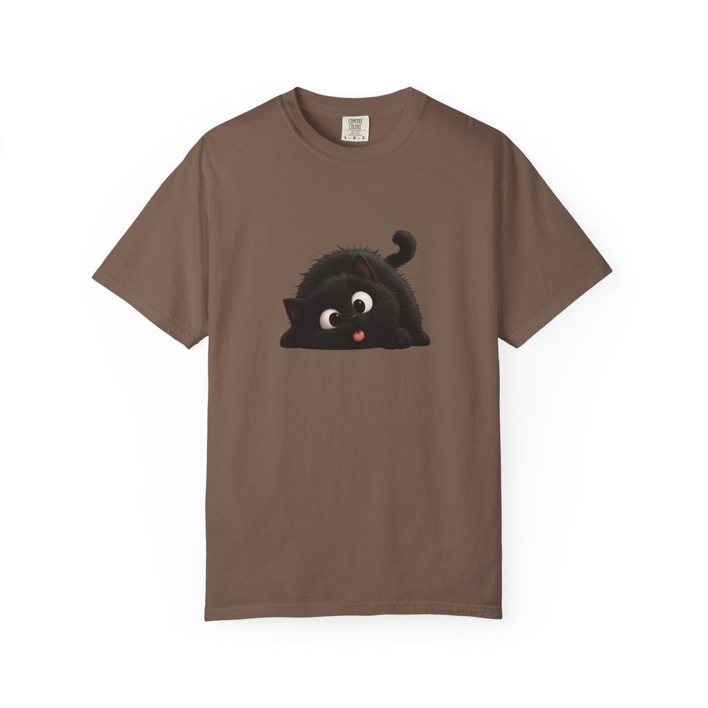 T-Shirt — Playful Black Kitten Graphic Tee