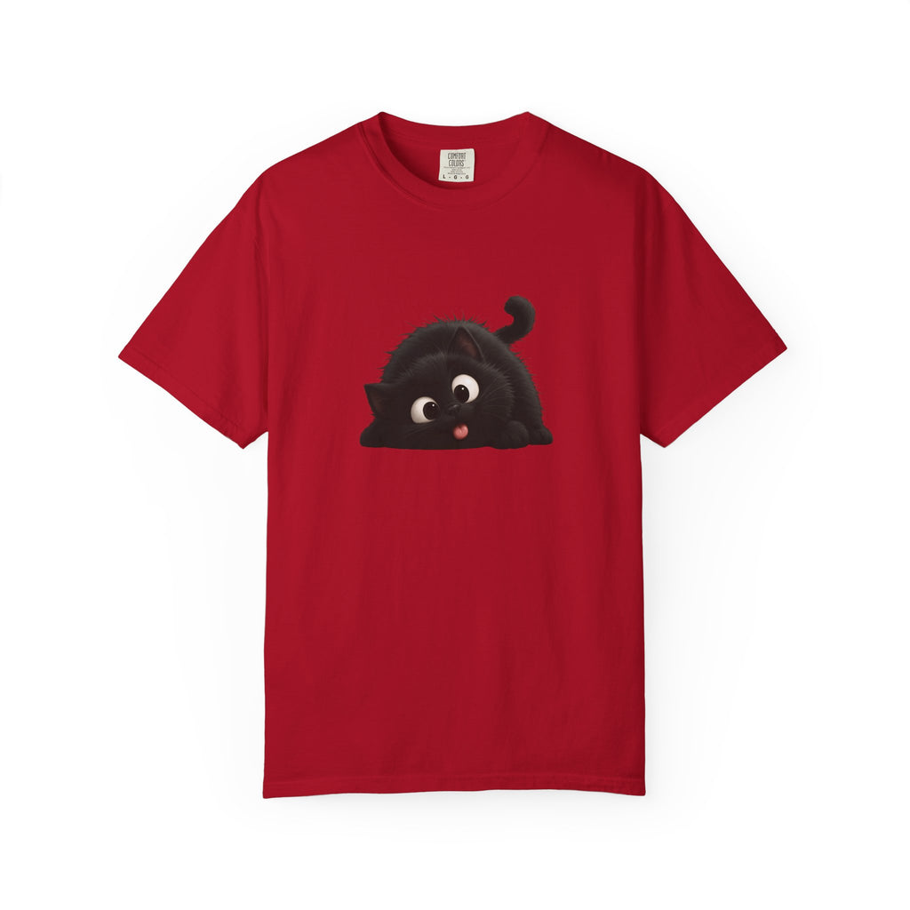 T-Shirt — Playful Black Kitten Graphic Tee