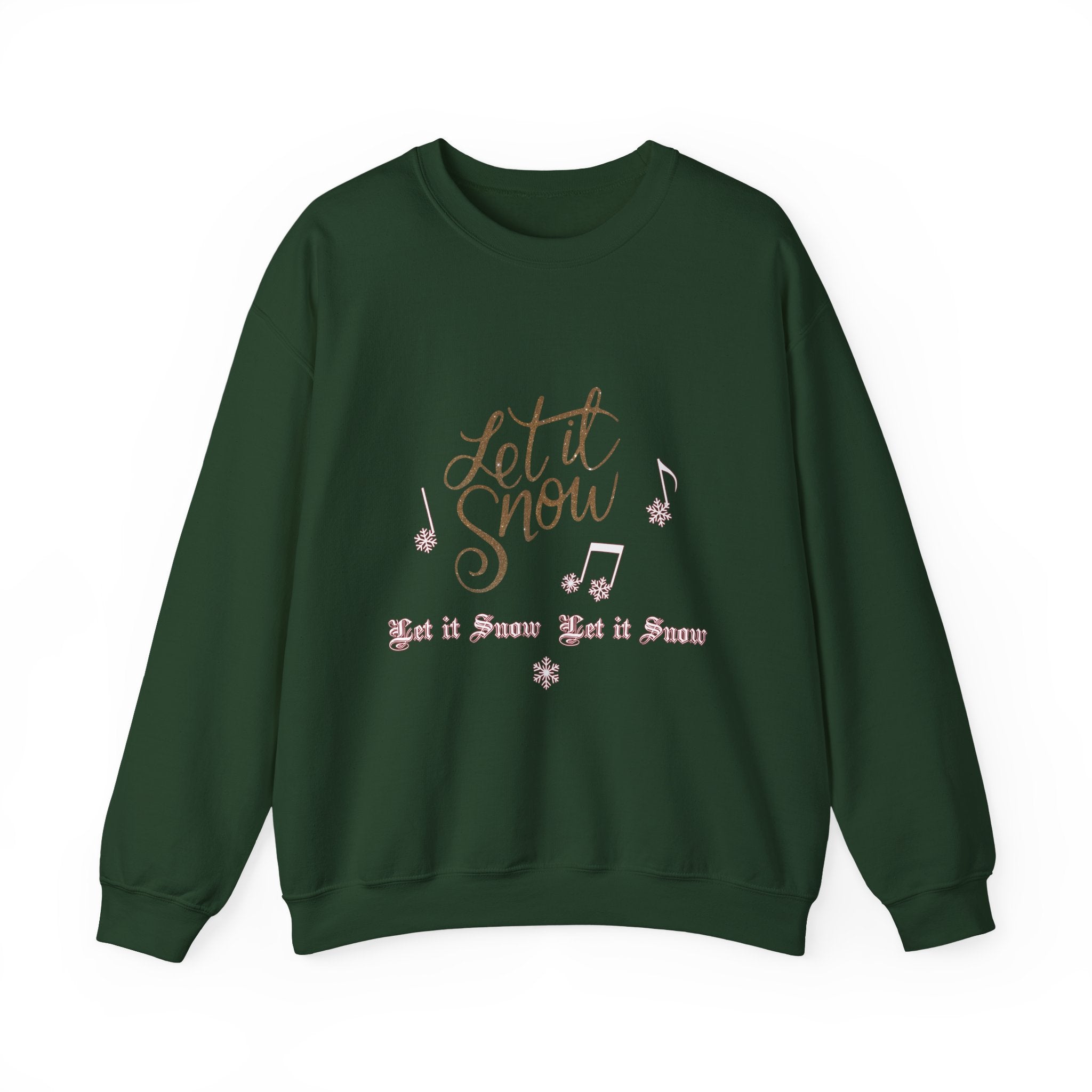 Let It Snow Sweatshirt — Holiday Crewneck with Music Notes