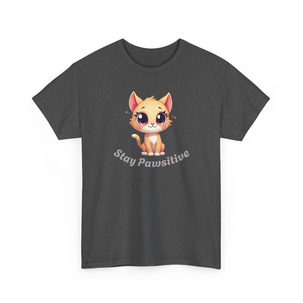 Stay Pawsitive Tee — Cute Kitten Graphic T-Shirt