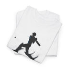 Cricket Silhouette Tee — Batter Hitting Ball Graphic Shirt