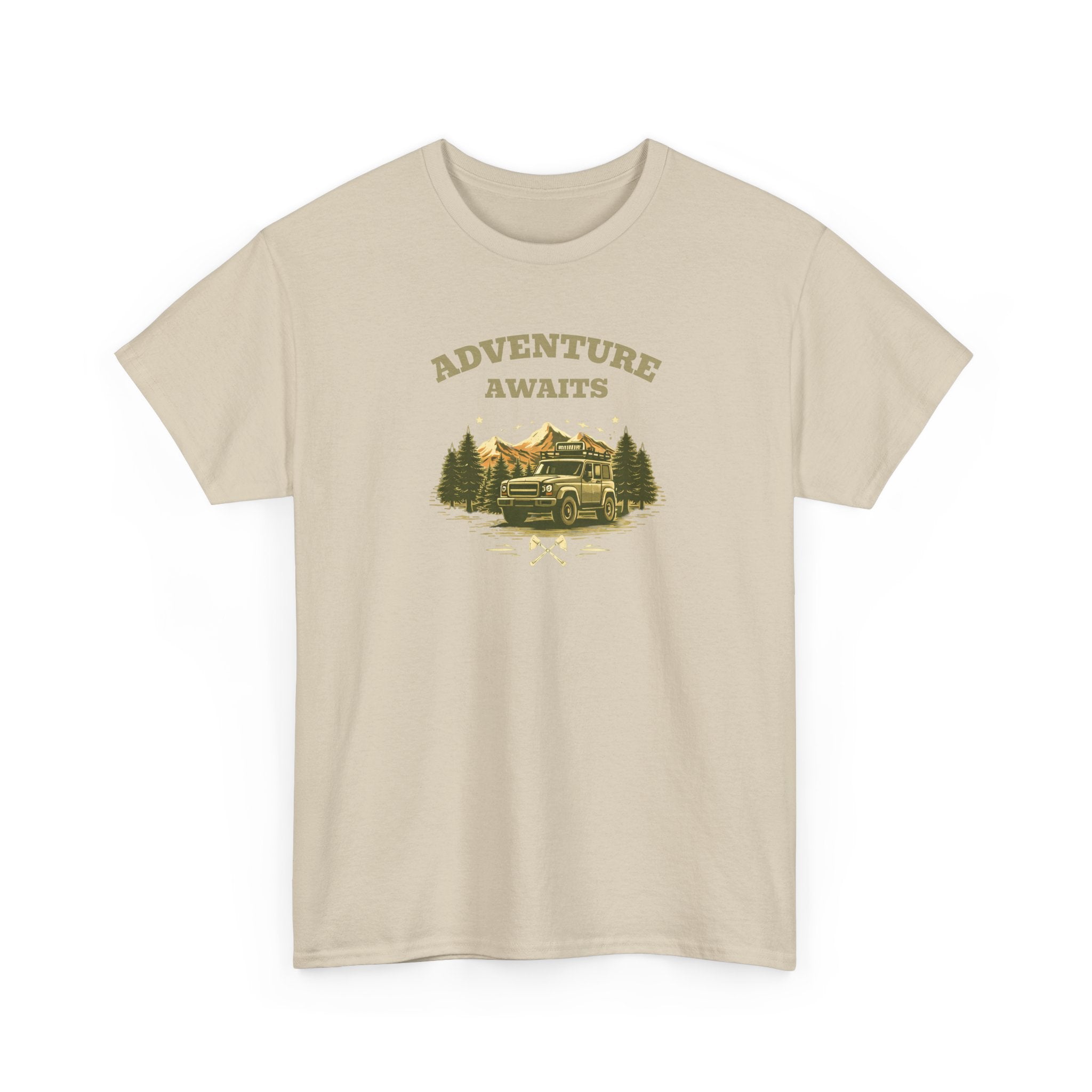 Adventure Awaits T‑Shirt — Vintage Camper Outdoor Graphic Tee