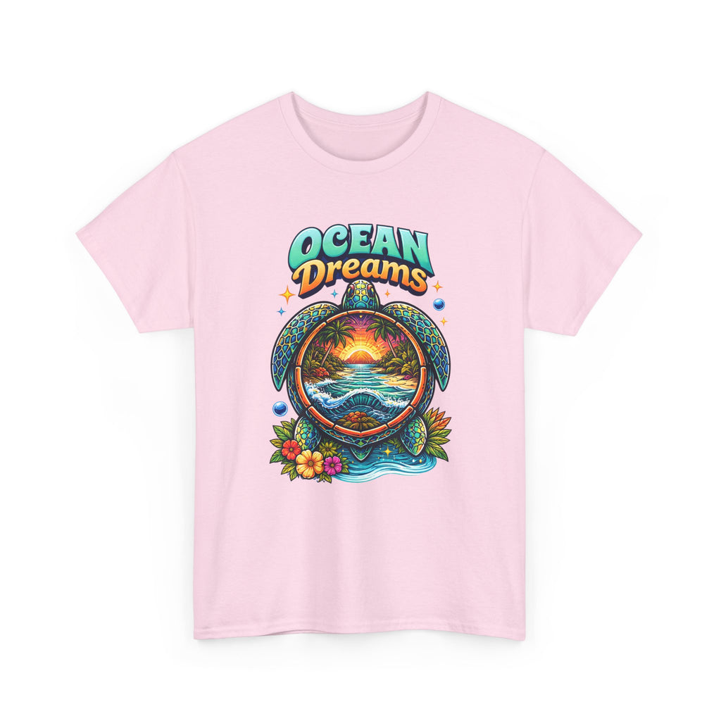 Ocean Dreams T‑Shirt — Tropical Sunset Sea Turtle Graphic Tee