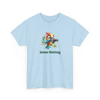 T‑Shirt — Cute Bird with Binoculars "Human Watching" Graphic Tee