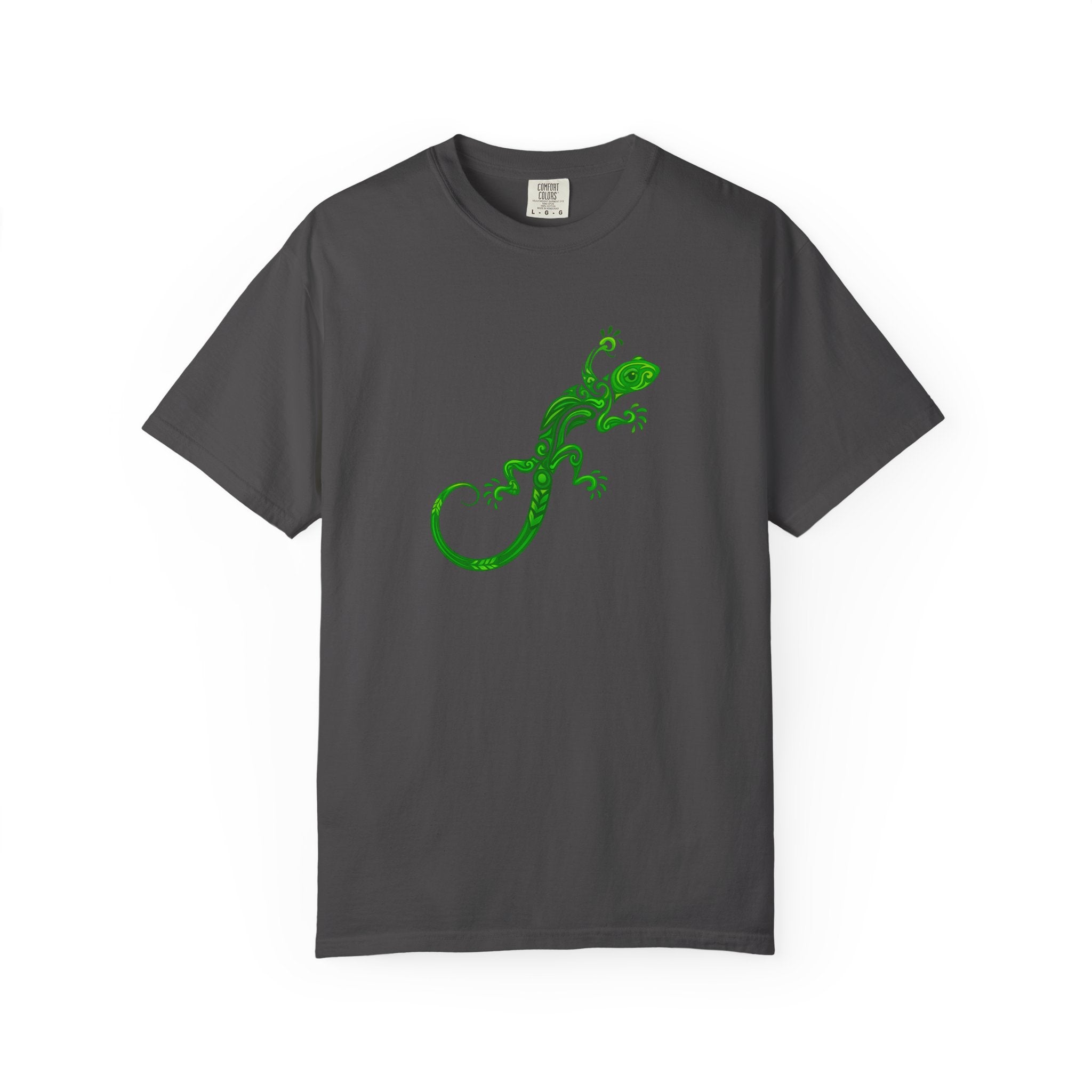 Green Gecko Graphic T-Shirt — Nature Lizard Shirt