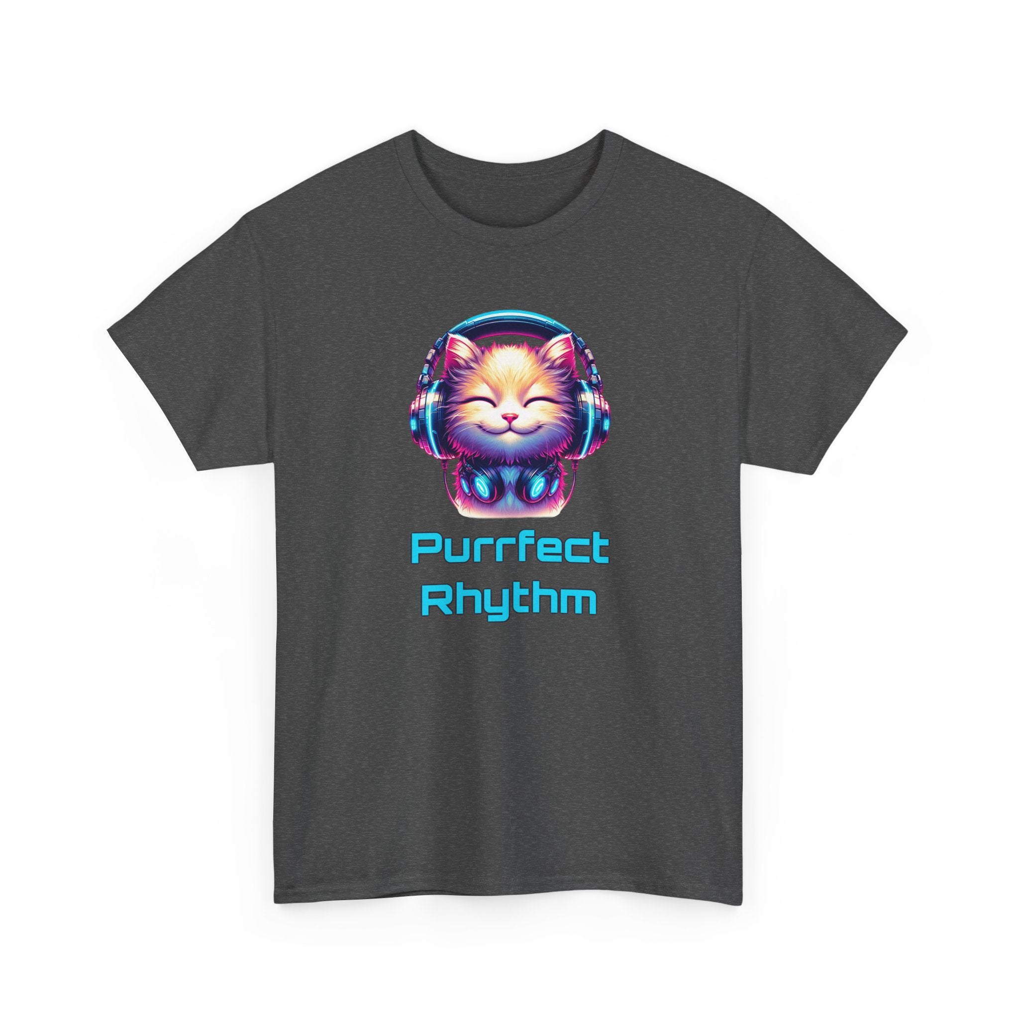 Purrfect Rhythm Tee — Cute Cat DJ Graphic T-Shirt