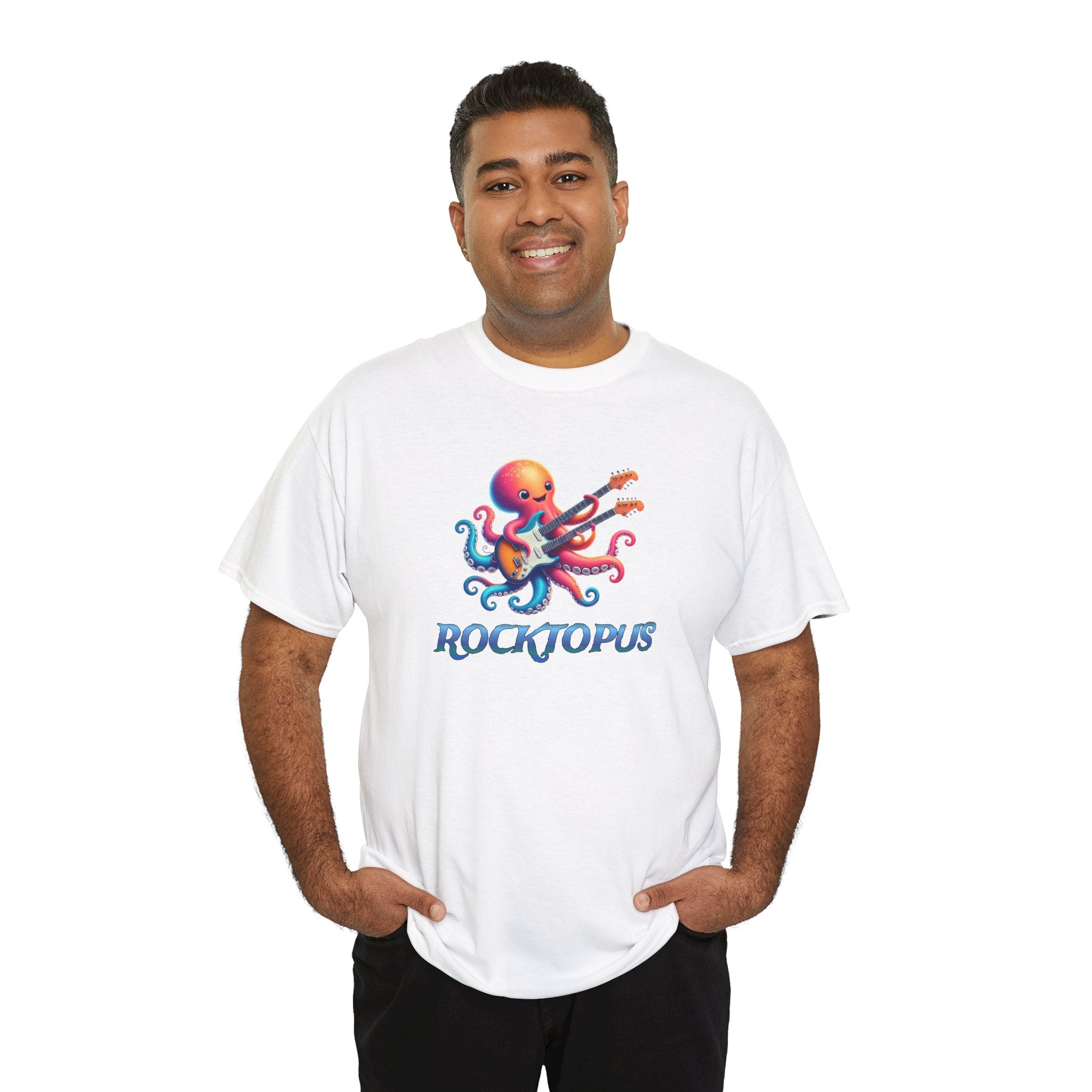 Rocktopus T-Shirt — Colorful Octopus Playing Guitar Tee
