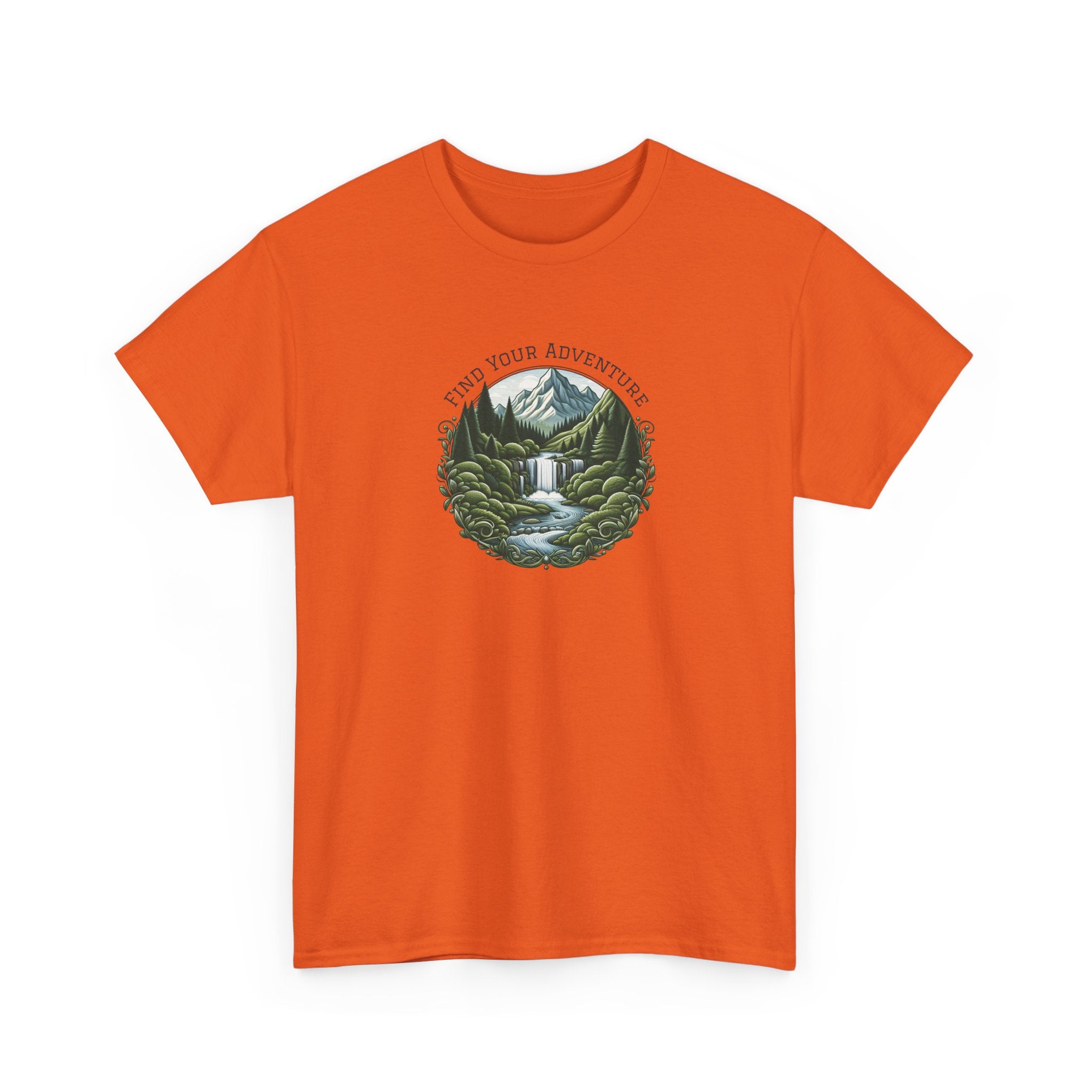 Nature Adventure T-Shirt — Find Your Adventure Mountain & Waterfall Graphic Tee