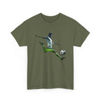 Soccer Player Silhouette Tee - Football Kick Graphic T-Shirt