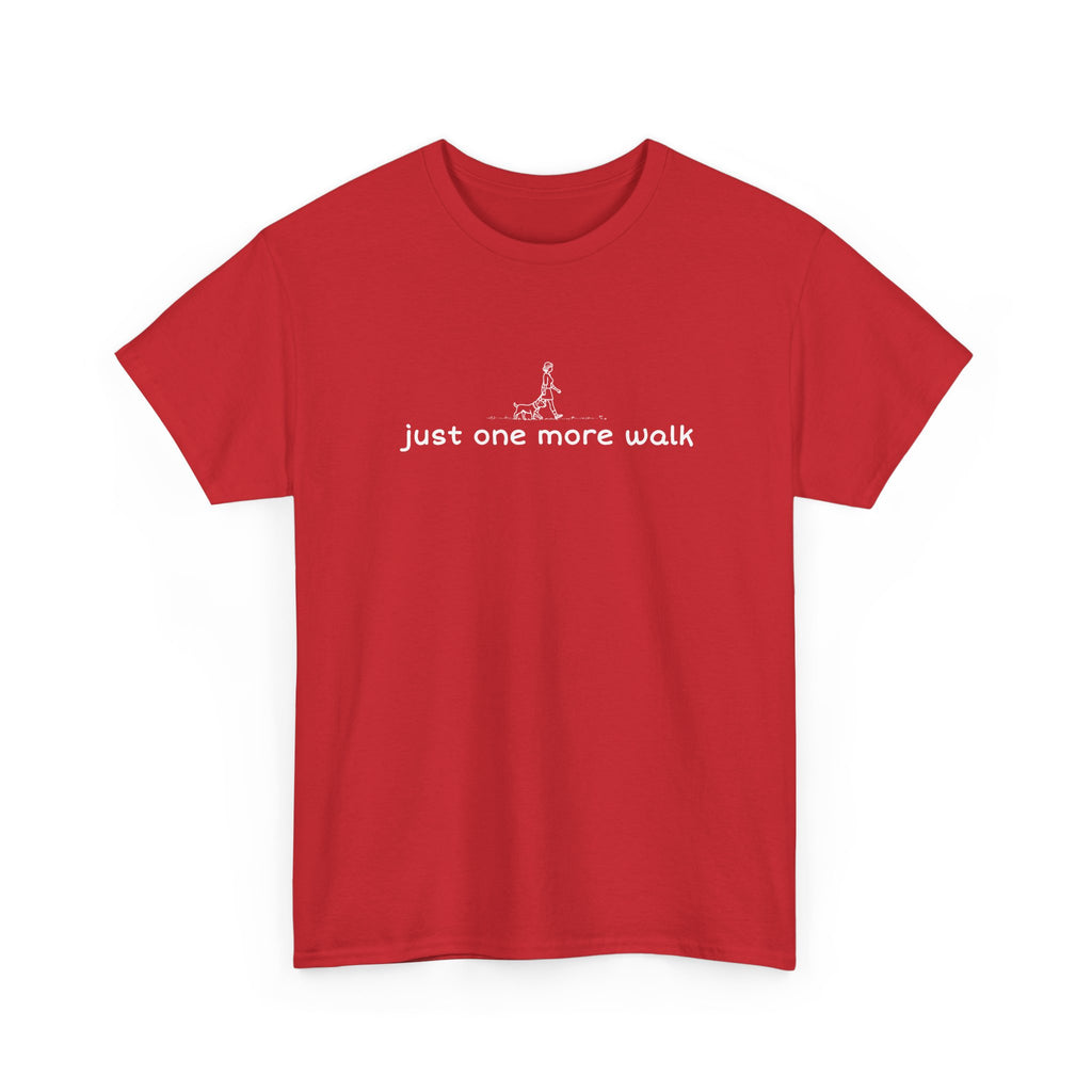 “just one more walk” Minimal Dog Walking Tee For Her