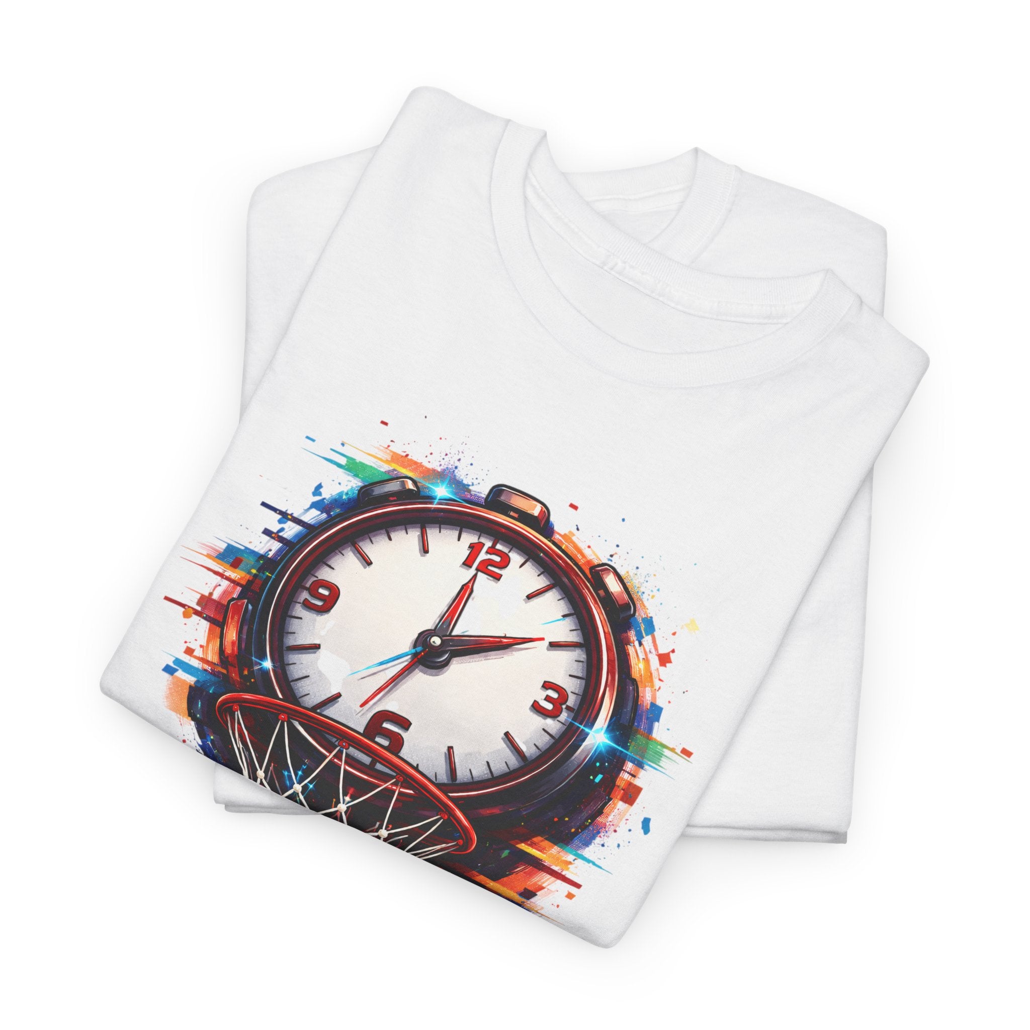 Beat the Buzzer Basketball T-Shirt — Sporty Countdown Graphic Tee
