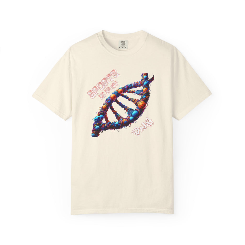 DNA Strand Graphic T-Shirt — "Sports is in my DNA" Athletic Tee