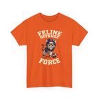 Feline Defense Force T-Shirt — Cute Football Cat Tee for Cat Lovers & Sports Fans