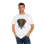 Elephant Head Graphic Tee — 'Be Strong' Tribal Art T-Shirt