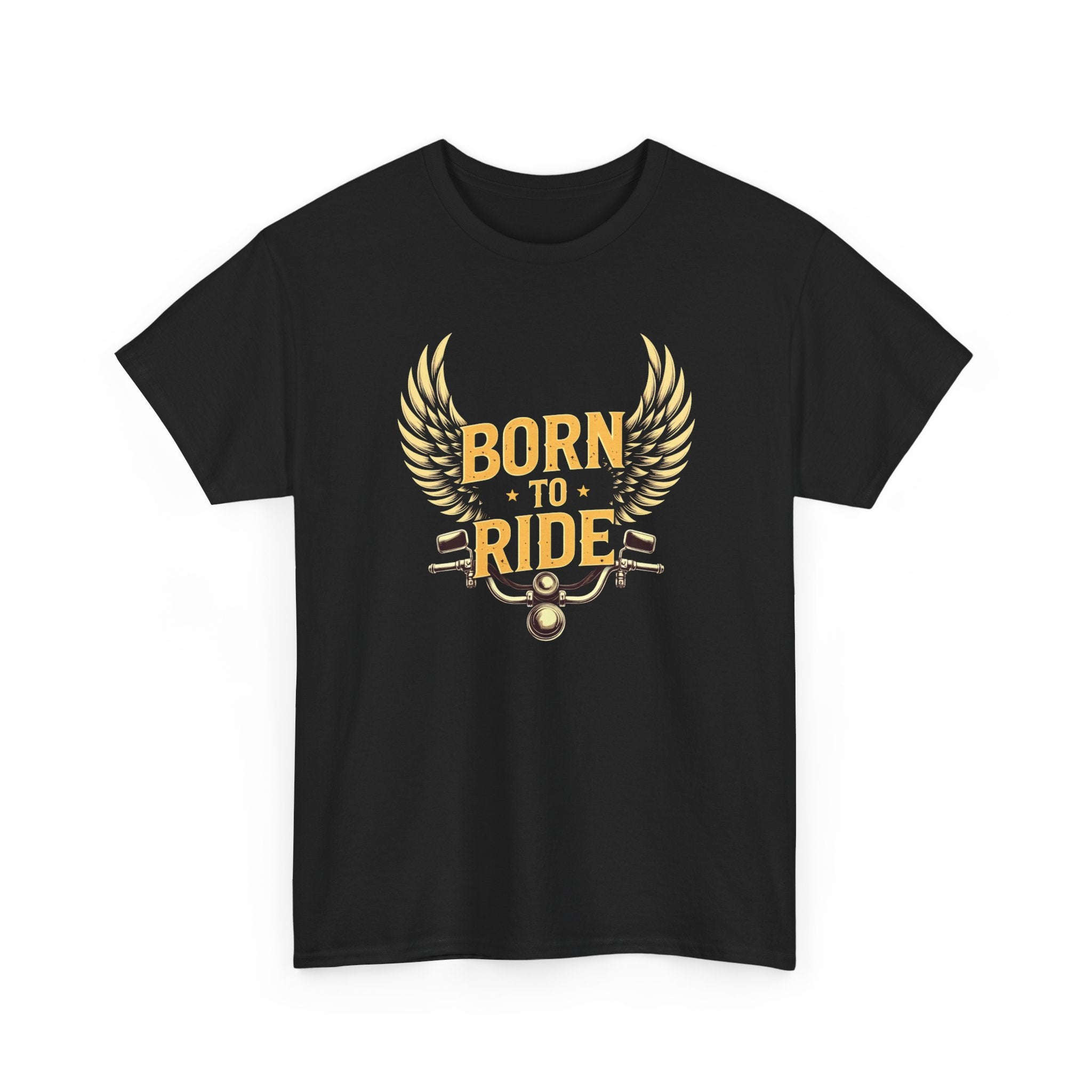 Born to Ride T‑Shirt — Motorcycle Wings Graphic Tee