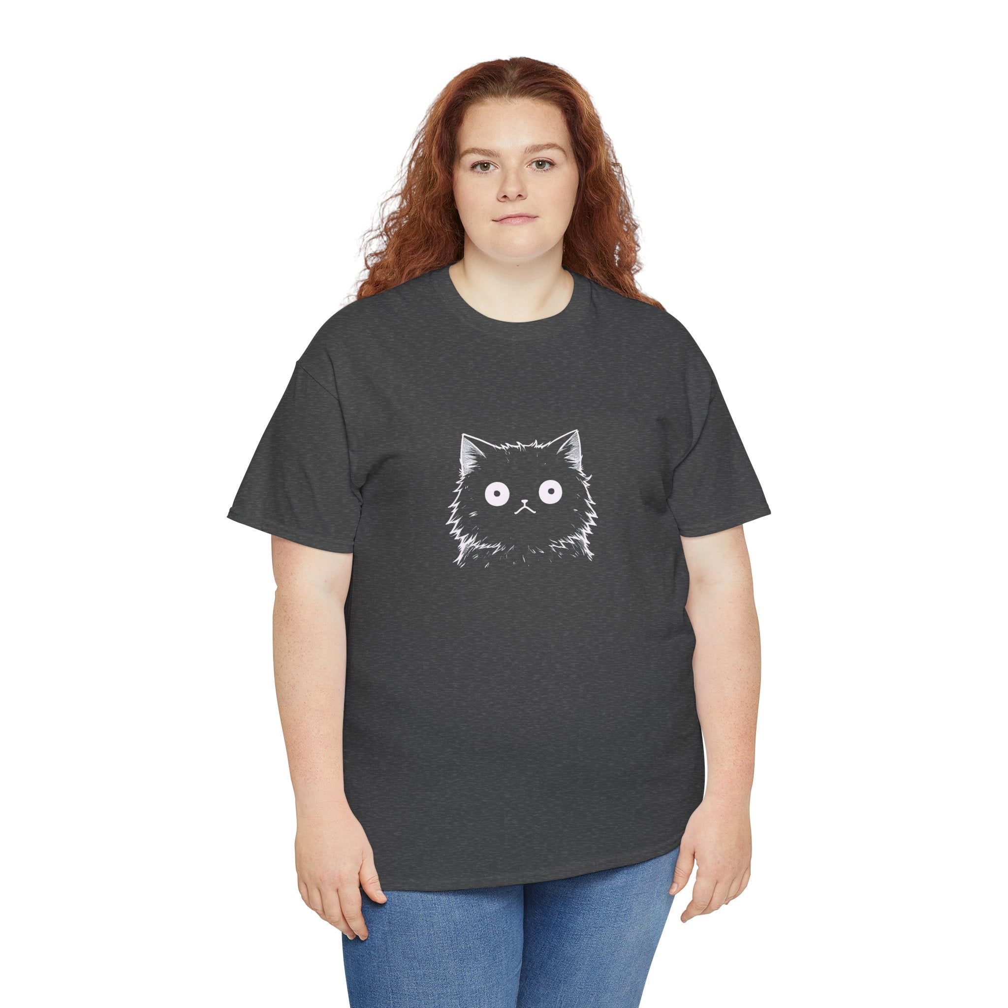 Cat Face Graphic Tee – Cute Minimalist Kitten T-Shirt