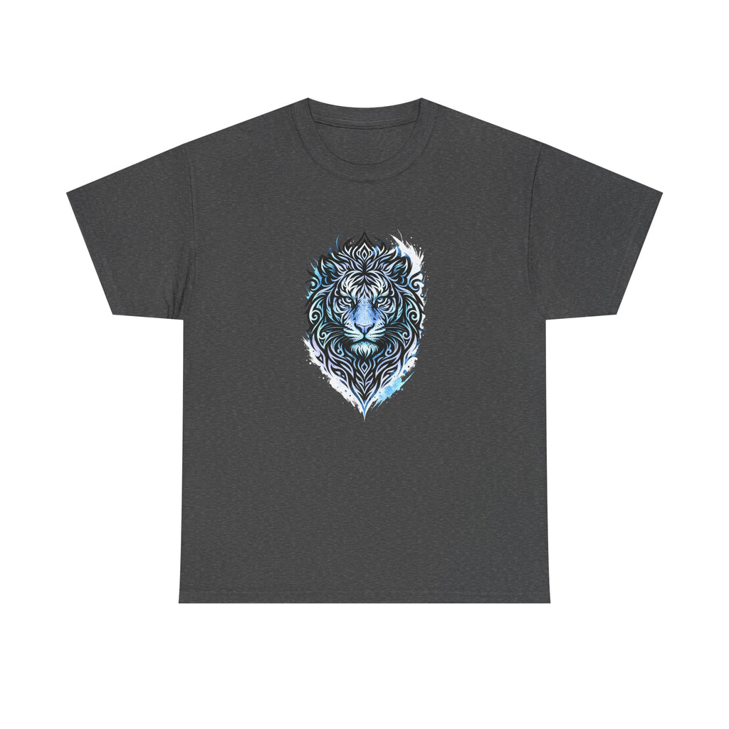 Tiger T-Shirt — Intricate Blue And White Tiger Graphic Tee