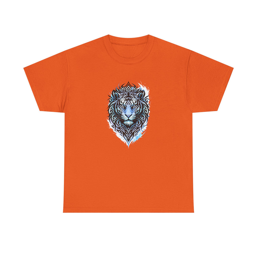 Tiger T-Shirt — Intricate Blue And White Tiger Graphic Tee