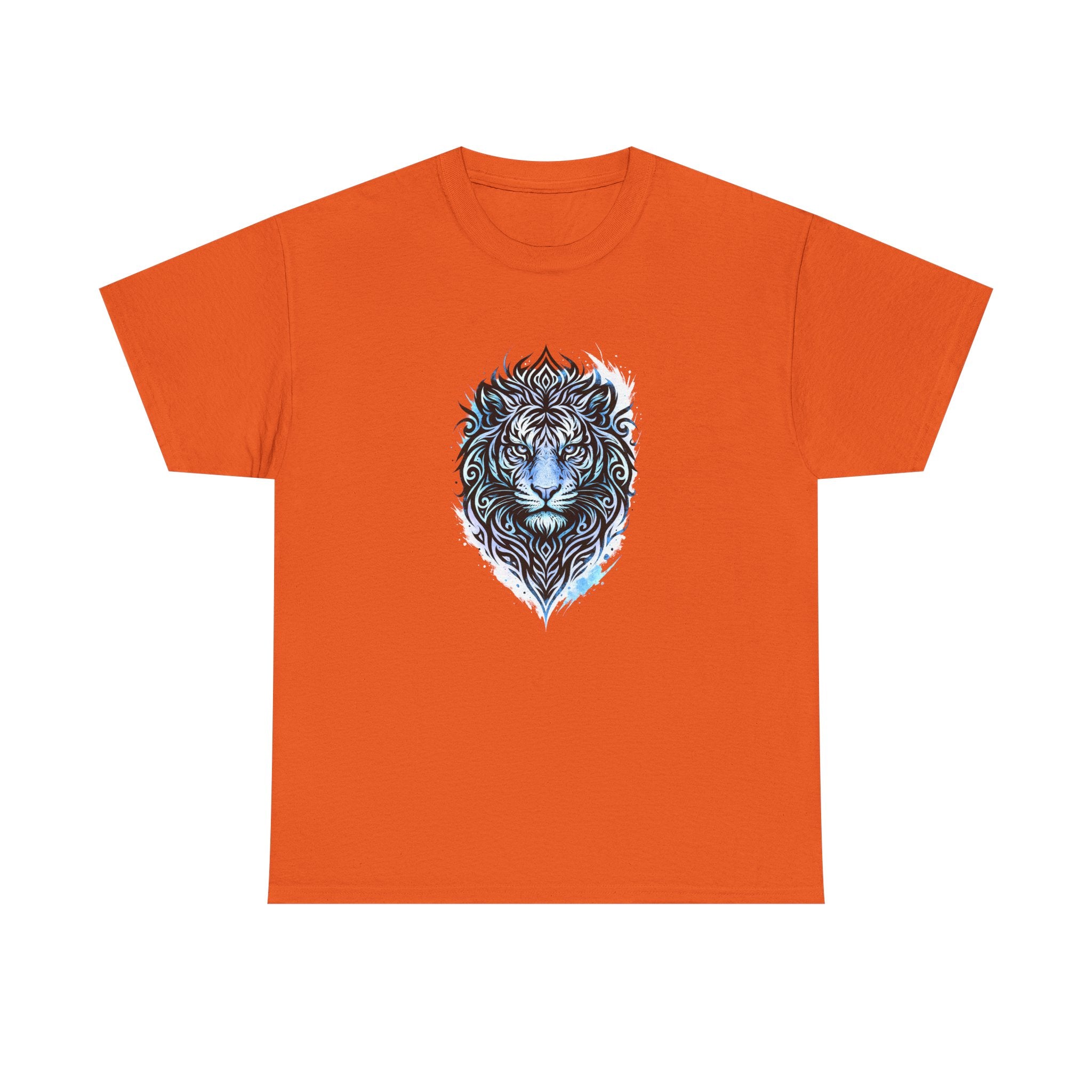Tiger T-Shirt — Intricate Blue And White Tiger Graphic Tee