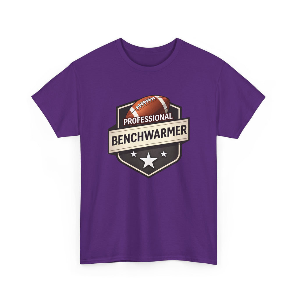 Professional Benchwarmer Football T‑Shirt — Funny Sports Tee for Fans & Backup Players