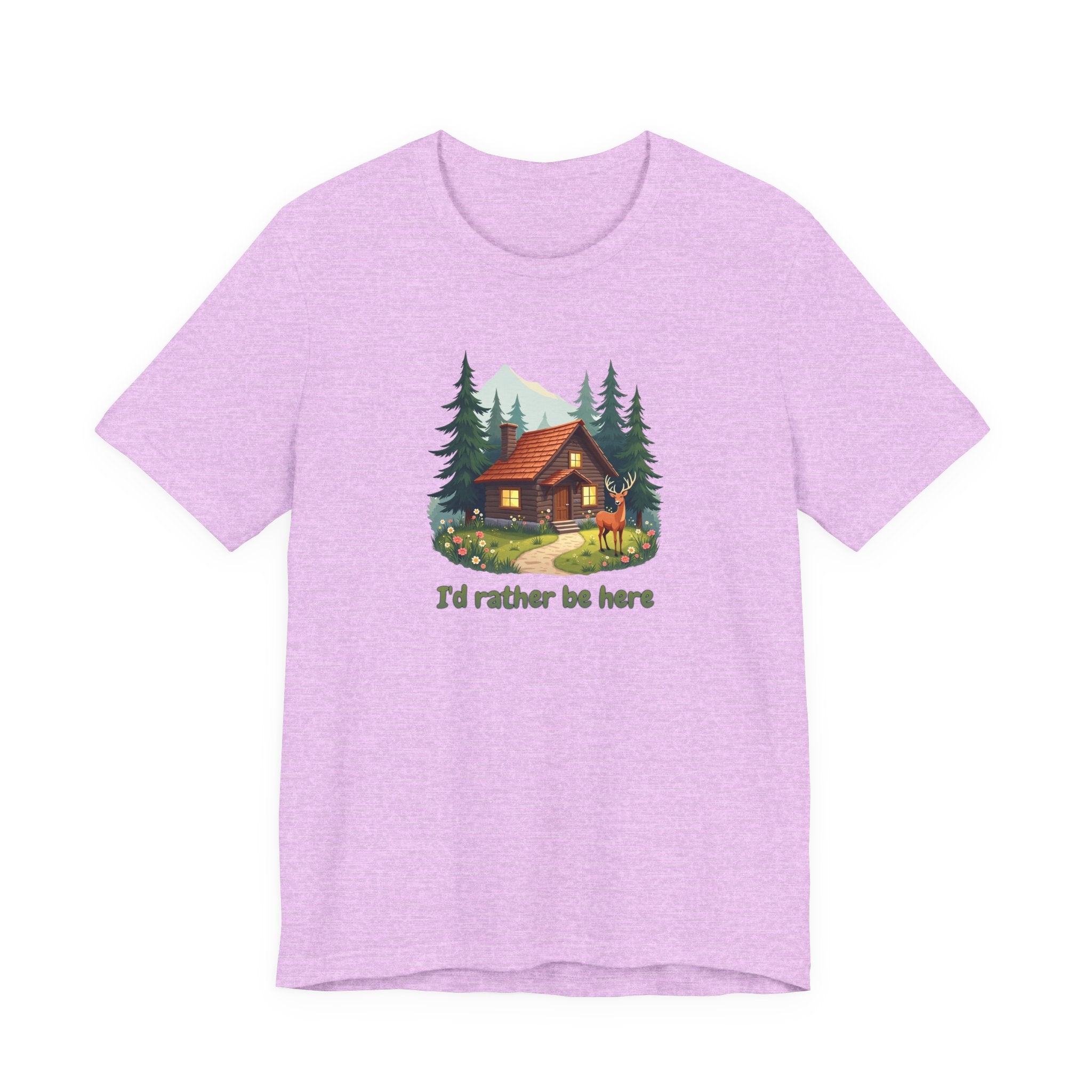 Cabin Escape T-Shirt — 'I'd Rather Be Here' Outdoors Tee