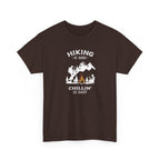 Hiking Is Hard, Chillin’ Is Easy T-Shirt — Camping Mountains Campfire Graphic Tee