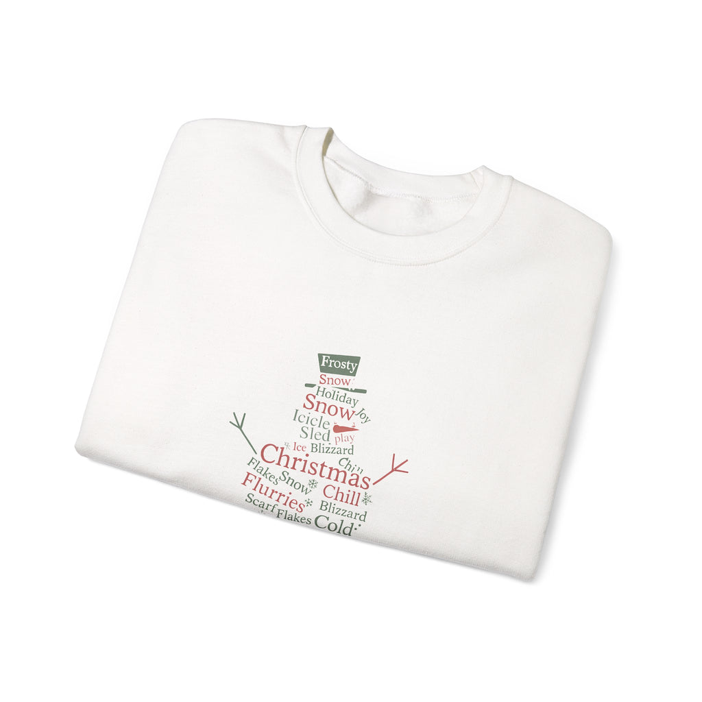 Christmas Word Snowman Sweatshirt