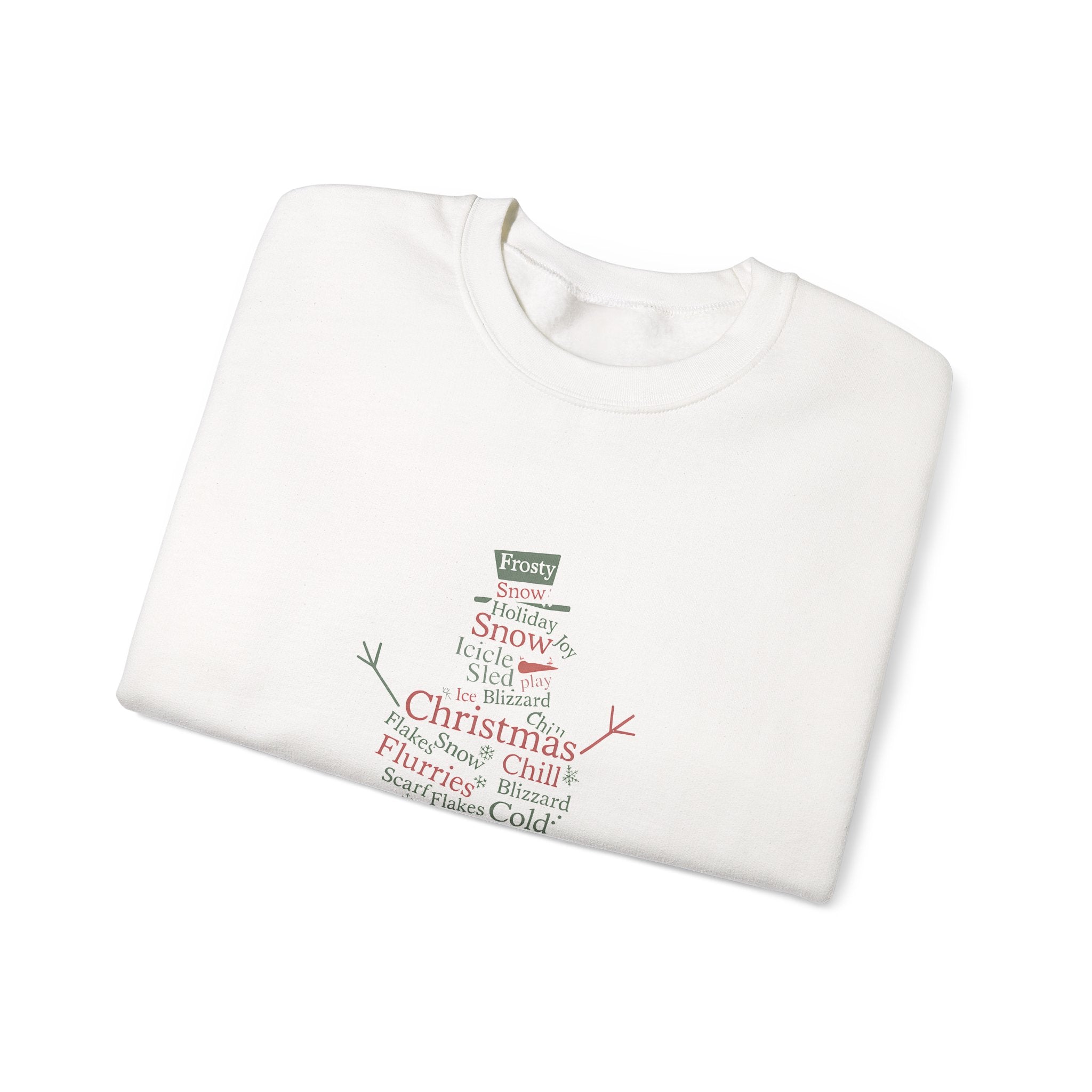 Christmas Word Snowman Sweatshirt