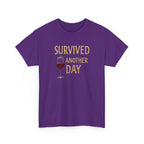 Survived Another Day Wine T-Shirt — Funny Wine Lover Tee