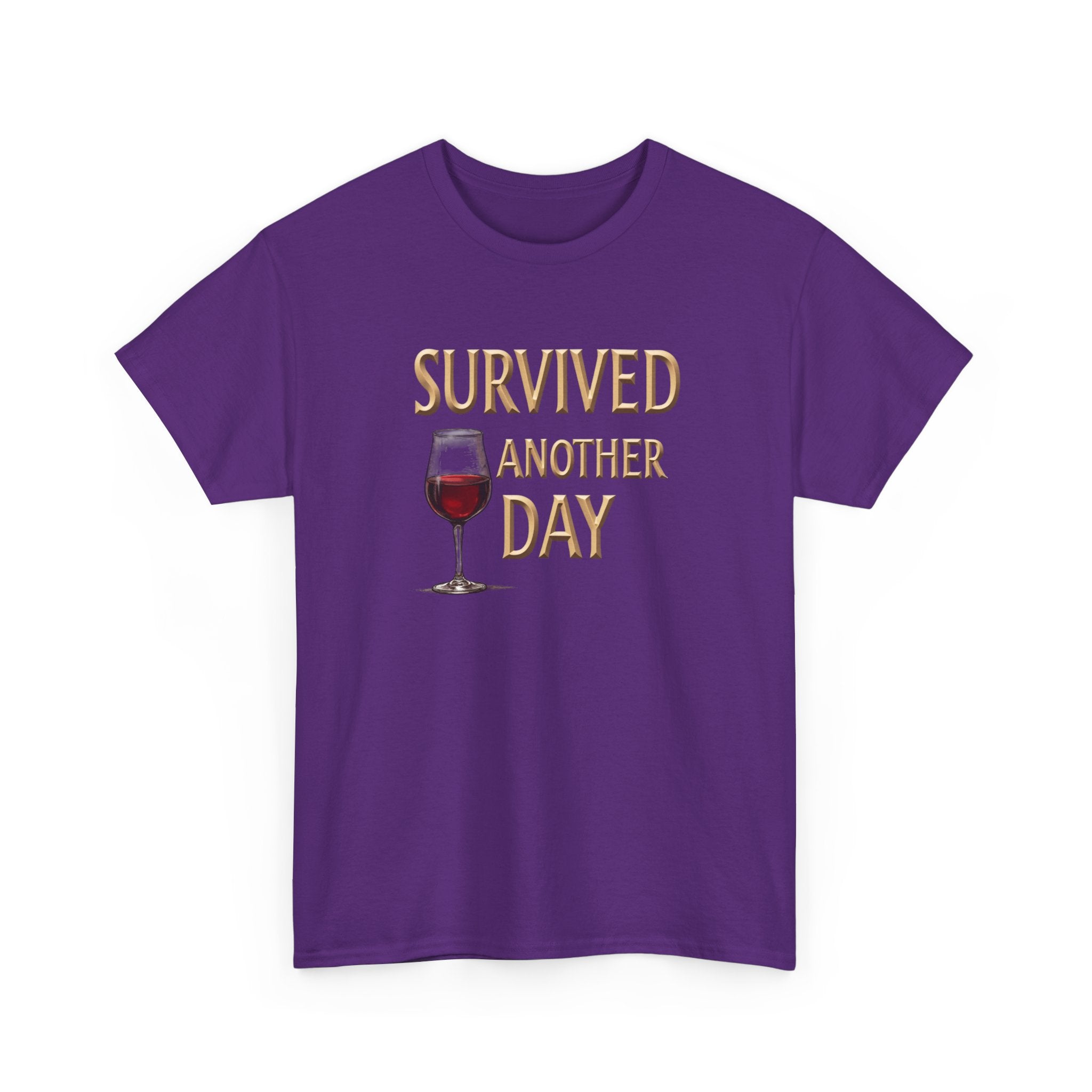 Survived Another Day Wine T-Shirt — Funny Wine Lover Tee