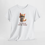 Cat Nerd T-Shirt — “I’m Feline Nerdy Today” Cute Kitty Graphic Tee