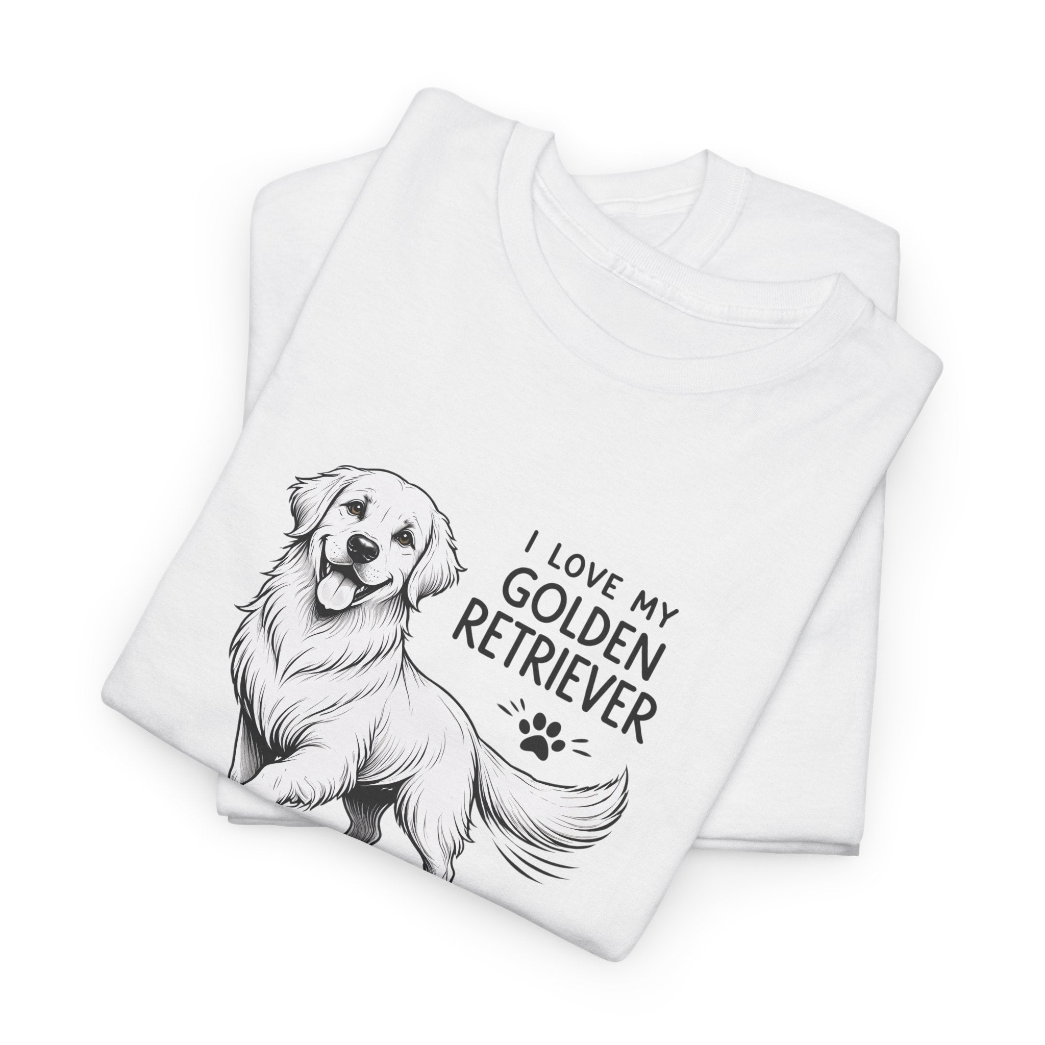 Golden Retriever T-Shirt – “I Love My Golden Retriever” Dog Lover Tee