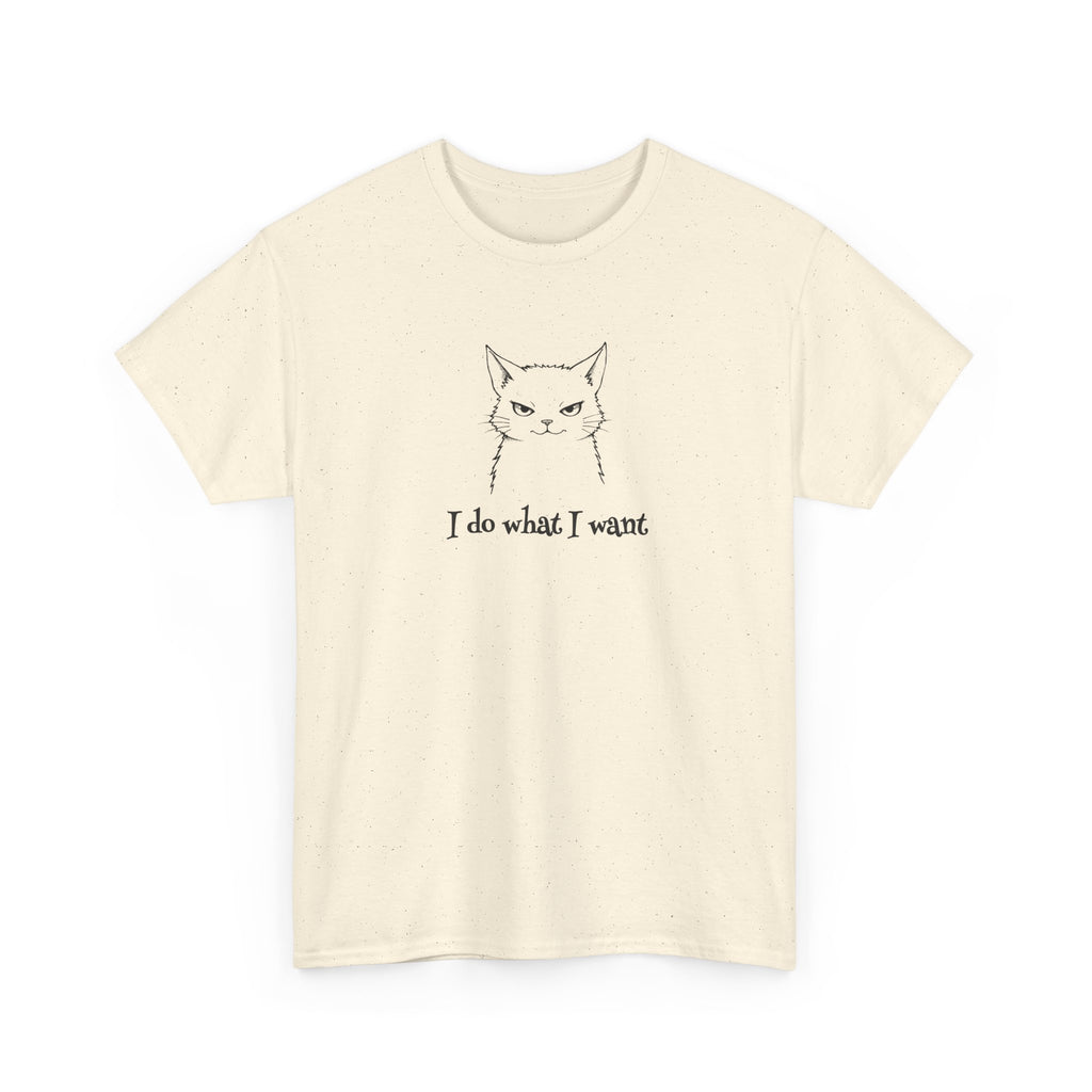 Cat Face Tee — "I Do What I Want" Graphic T-Shirt