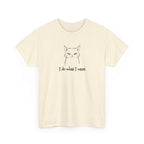 Cat Face Tee — "I Do What I Want" Graphic T-Shirt