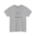 Cat Face Tee — "I Do What I Want" Graphic T-Shirt