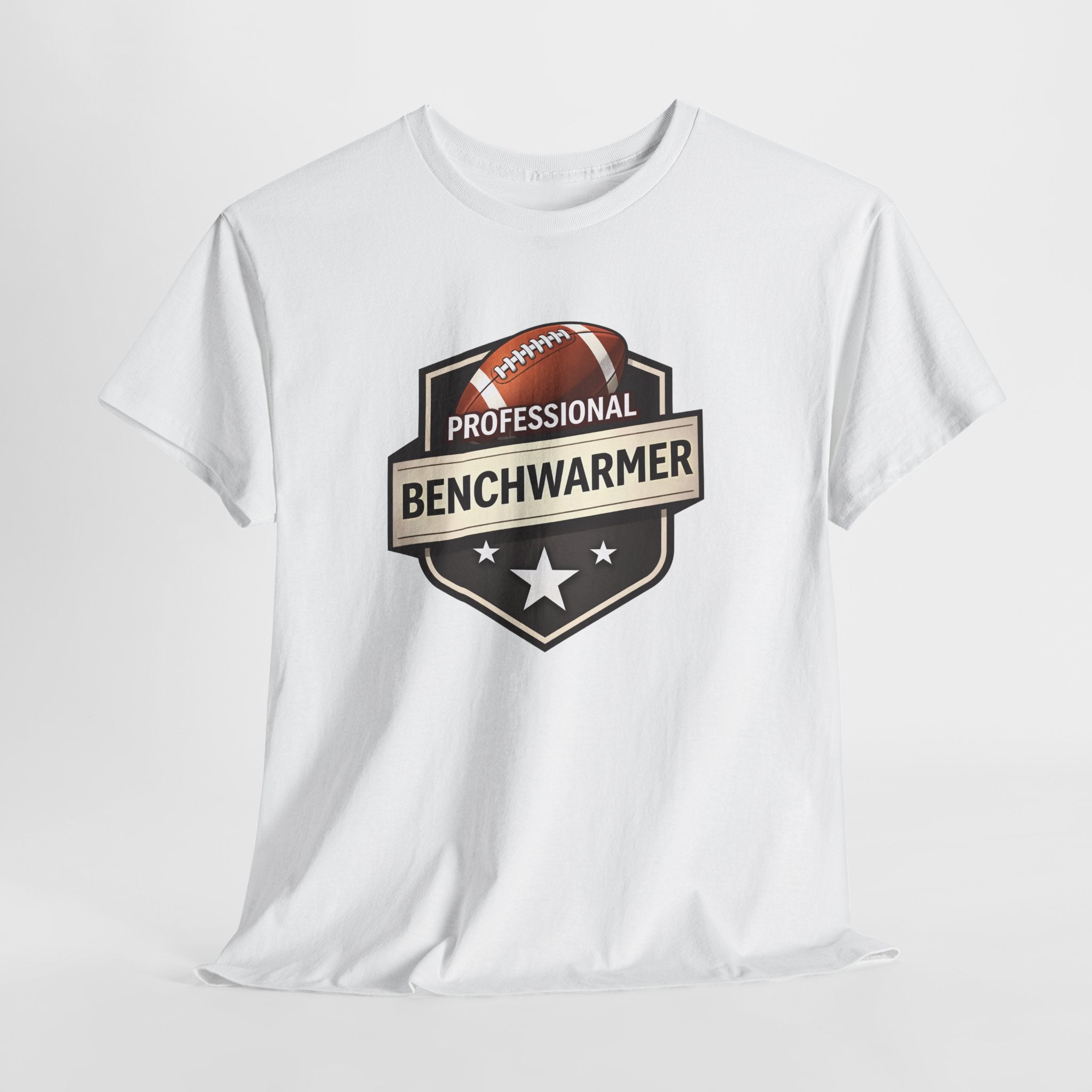 Professional Benchwarmer Football T‑Shirt — Funny Sports Tee for Fans & Backup Players
