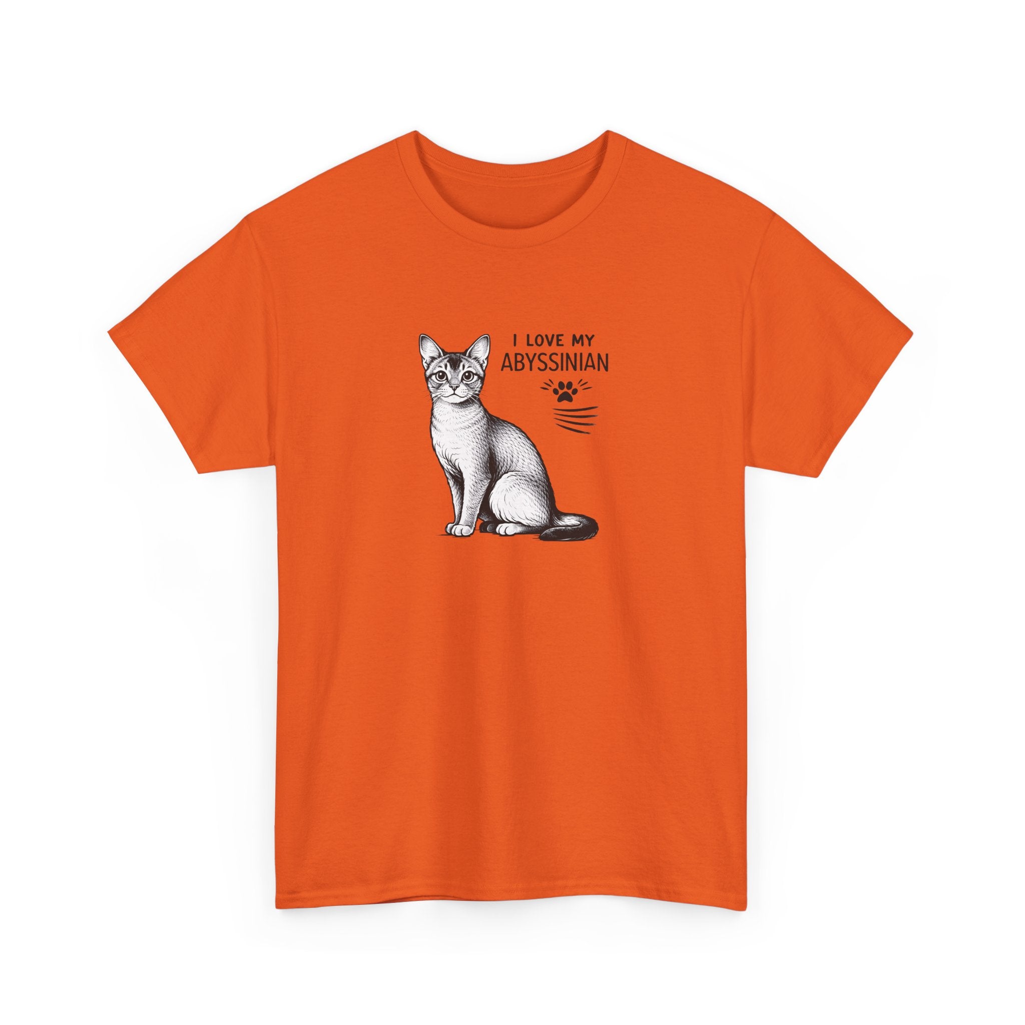 Abyssinian Cat T‑Shirt – "I Love My Abyssinian" Graphic Tee