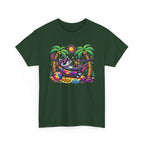 Beach Raccoon Hammock T‑Shirt — Tropical Summer Vibes Graphic Tee