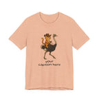 Cat Cowboy Riding Ostrich T-Shirt – Whimsical Western Animal Tee