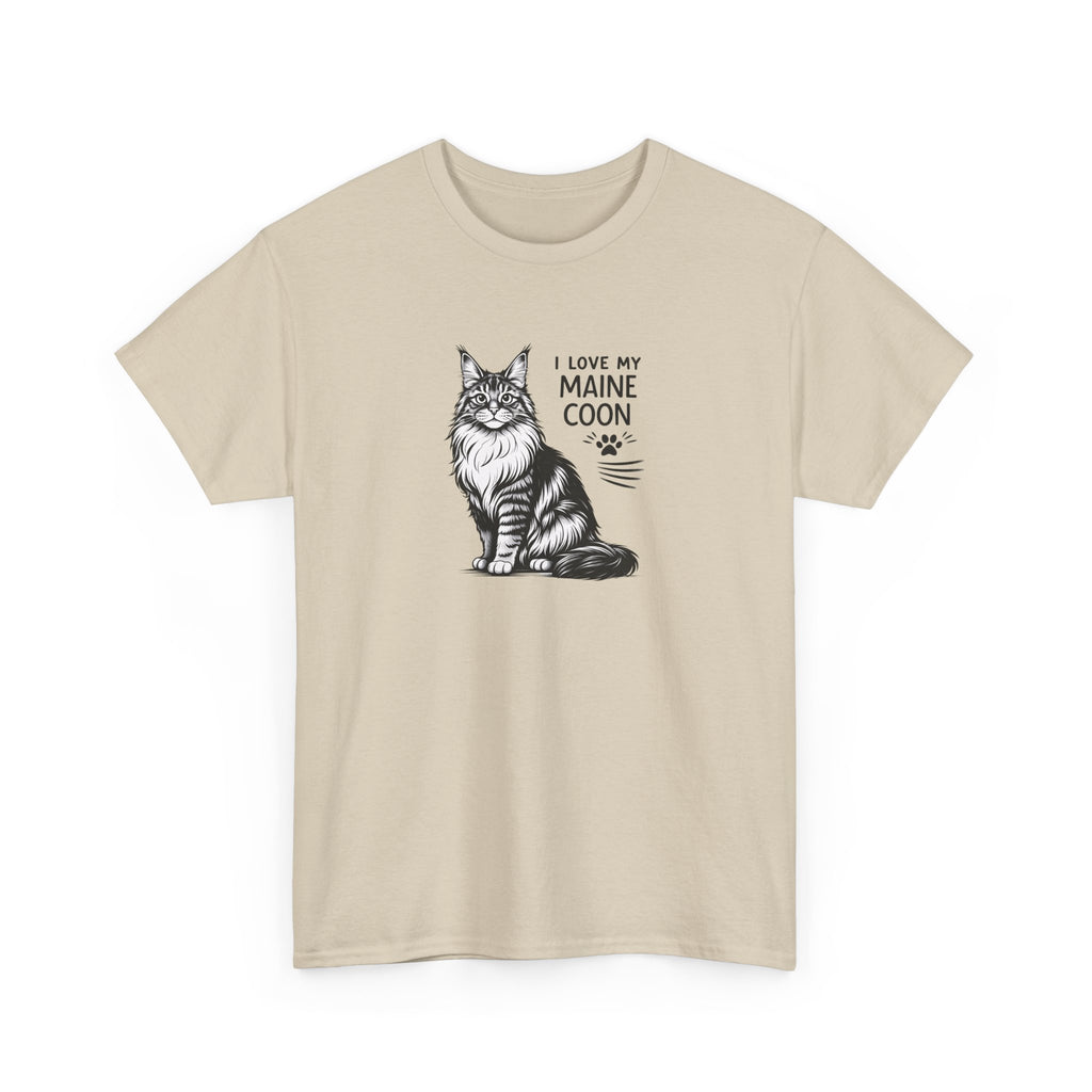 Maine Coon Cat T-Shirt — "I Love My Maine Coon" Tee