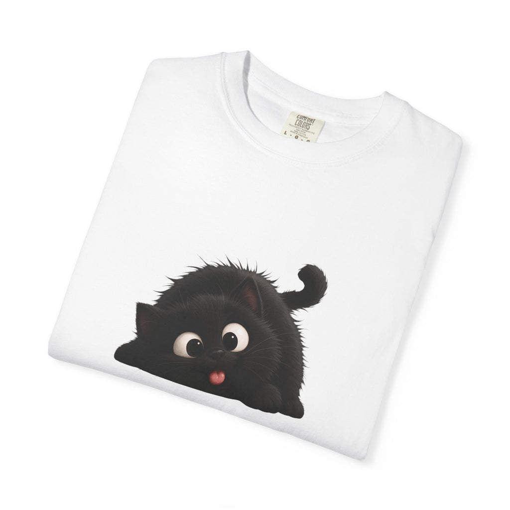 T-Shirt — Playful Black Kitten Graphic Tee