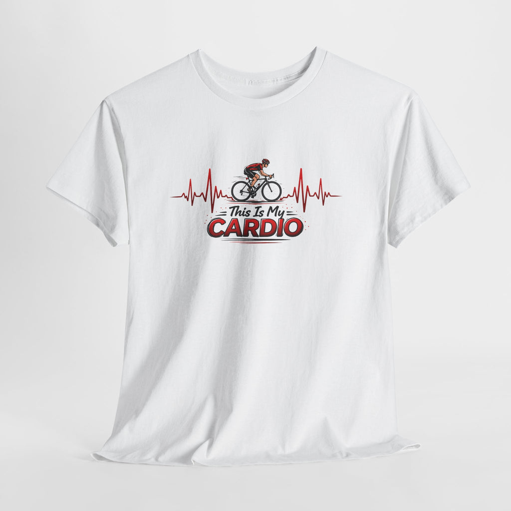 Cycling T‑Shirt — "This Is My Cardio" Bike Heartbeat Tee