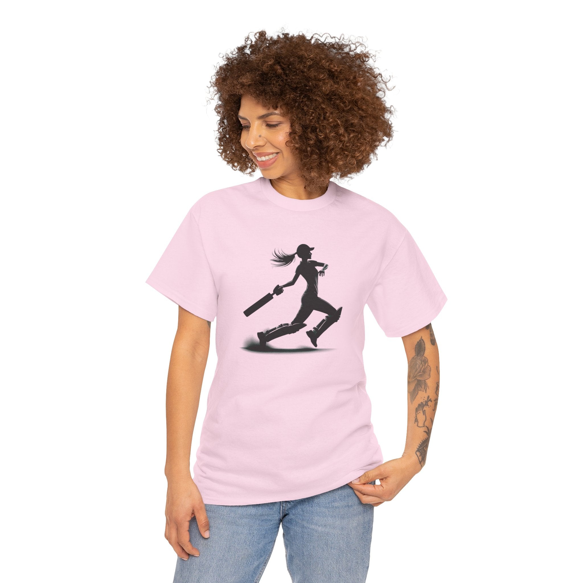 Woman Cricket Batter Silhouette T-Shirt