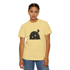 T-Shirt — Playful Black Kitten Graphic Tee
