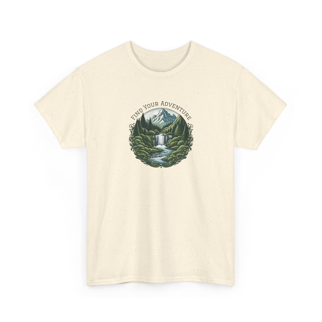 Nature Adventure T-Shirt — Find Your Adventure Mountain & Waterfall Graphic Tee