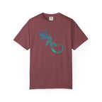 Tribal Lizard Graphic Tee — Blue Green Gecko T-Shirt